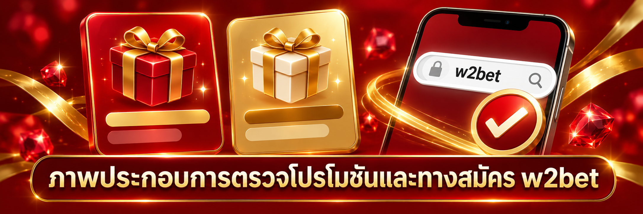 ภาพประกอบการตรวจโปรโมชันและทางสมัคร w2bet